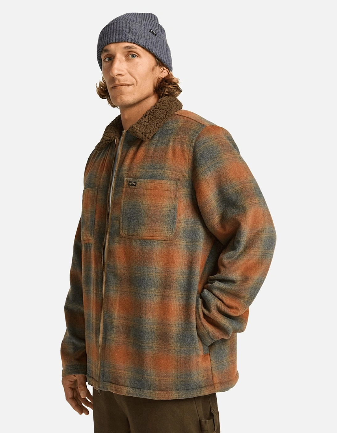 Mens Hills Sherpa Fleece Lined Shaket, 2 of 1