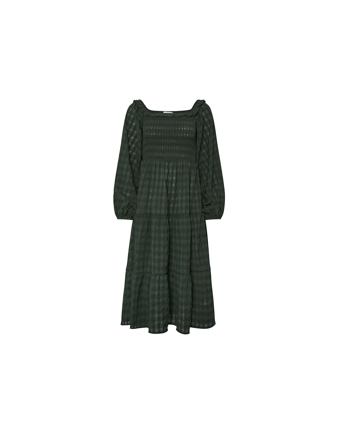 Petite Check Tiered Dress, 2 of 1