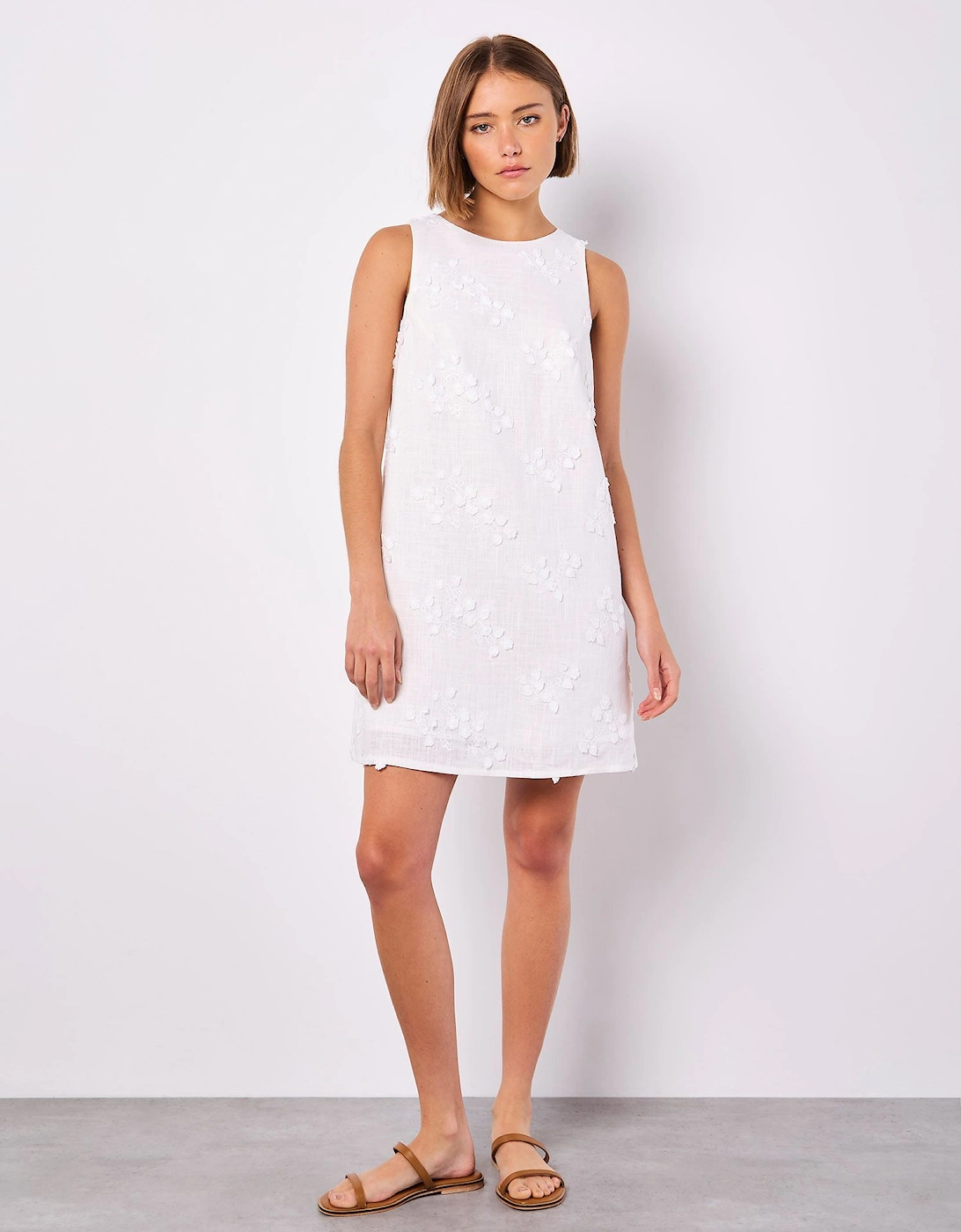 Floral Embroidered Shift Mini Dress, 2 of 1