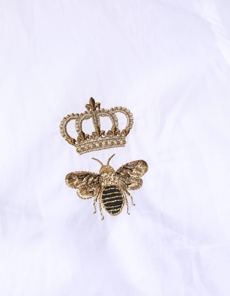 Embroidered Bee Crown Dress Shirt