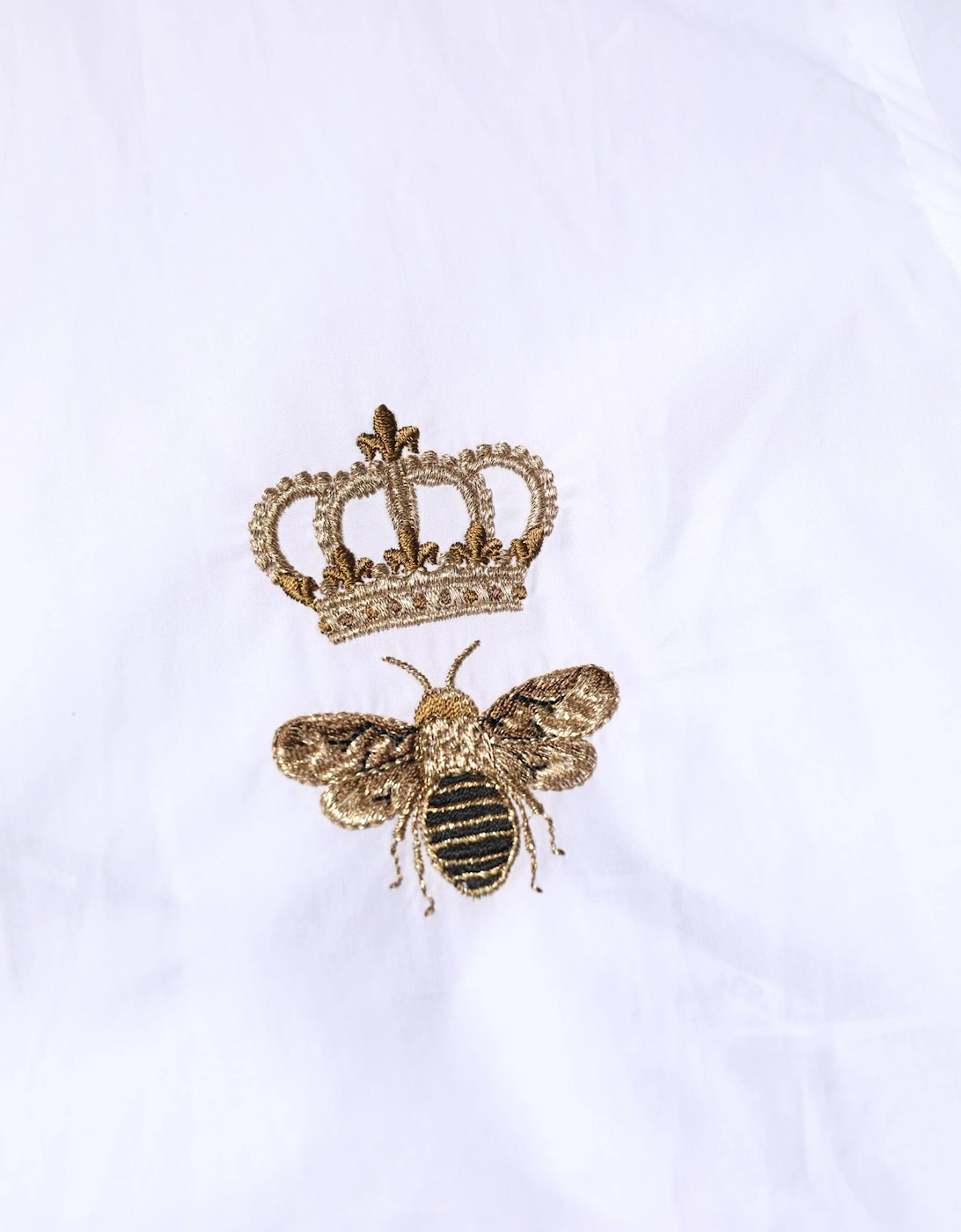 Embroidered Bee Crown Dress Shirt