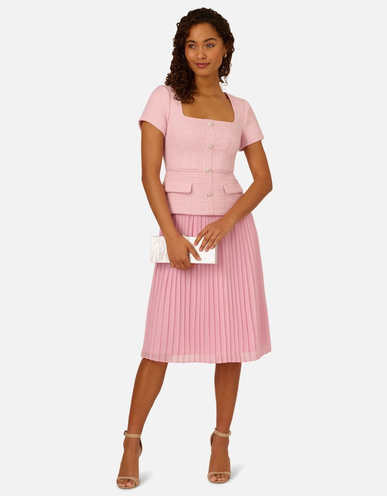 Boucle Combo Midi Dress