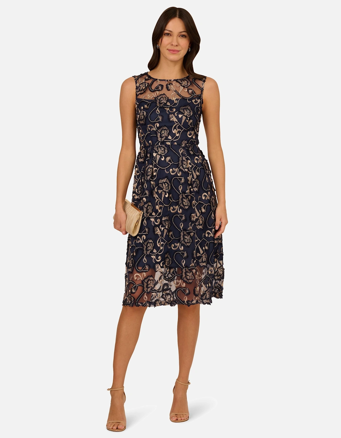 Embroidered Midi Dress, 2 of 1