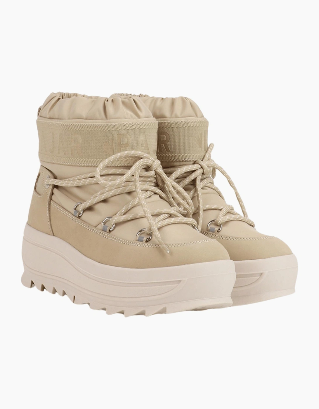 Pajar Women's Pajar Womens Galaxy Mini Waterproof Snow Boots - Cream/Brown
