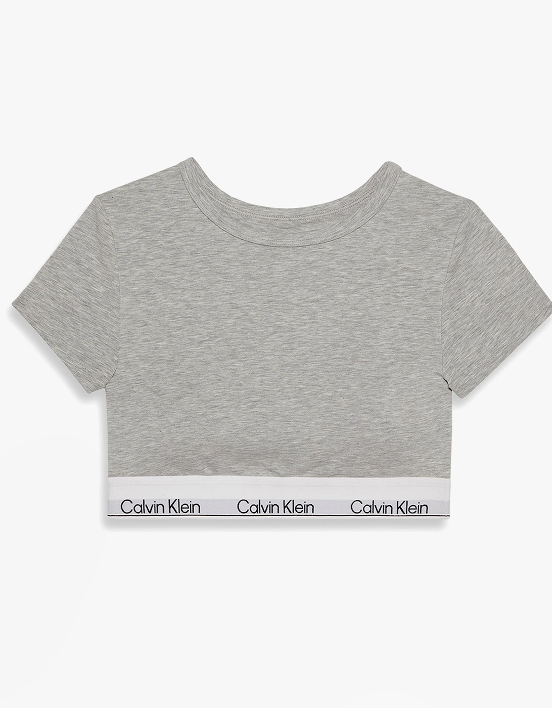 Womens T-Shirt Bralette Icon Cotton Modal Grey