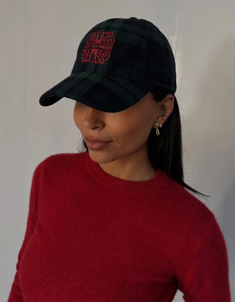 Navy tartan NFD cap