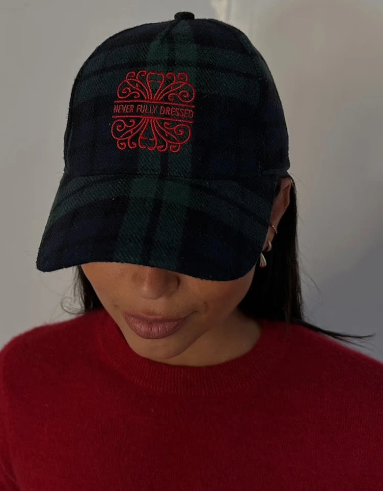 Navy tartan NFD cap