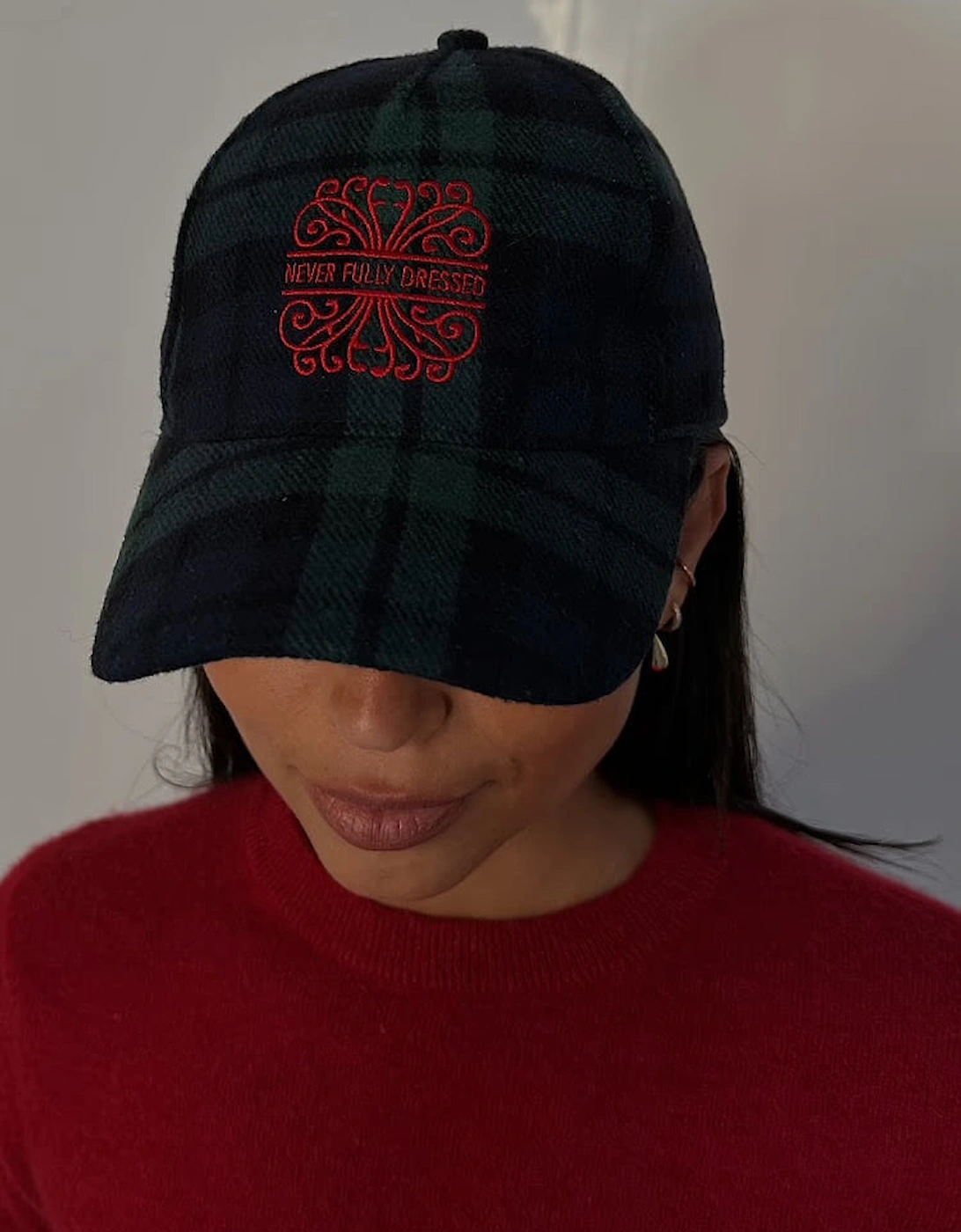 Navy tartan NFD cap