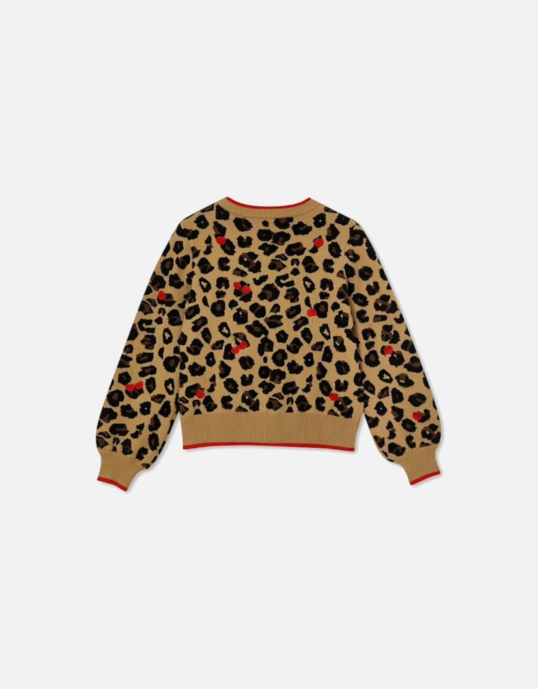 Cherry leopard cardigan