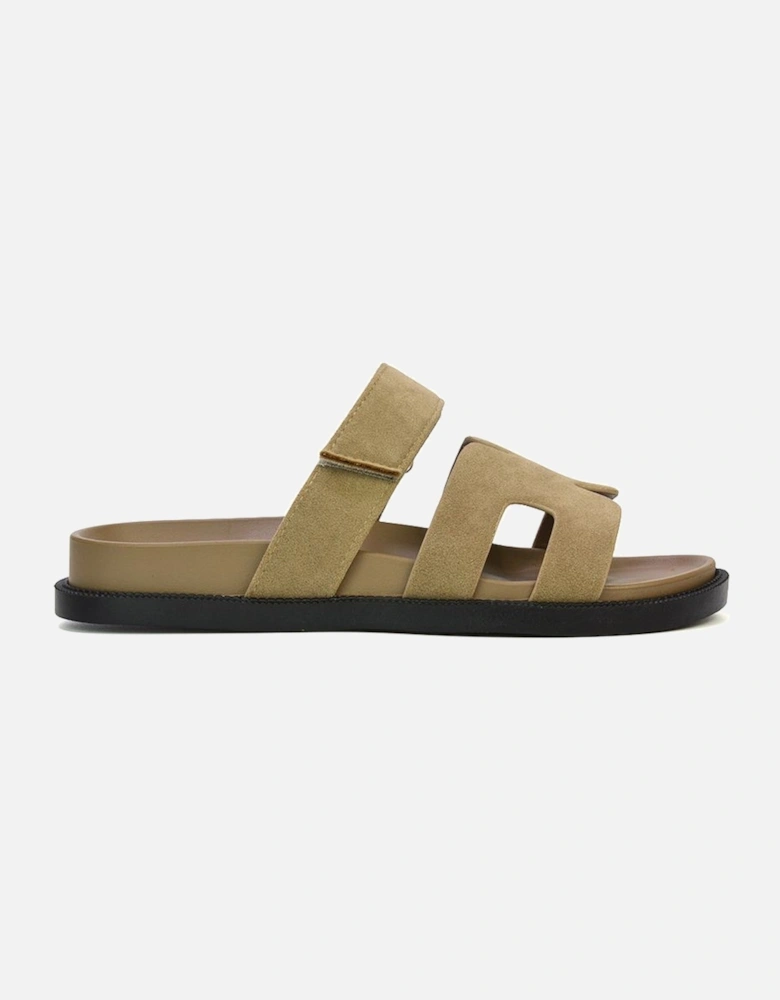 'Lydia' Flat Slip On Adjustable Strap Slider Sandals