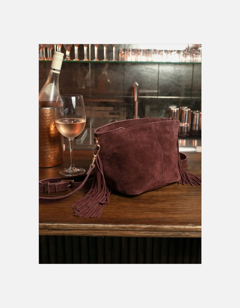 Kingston Tassle Cross Body Bag - Plum