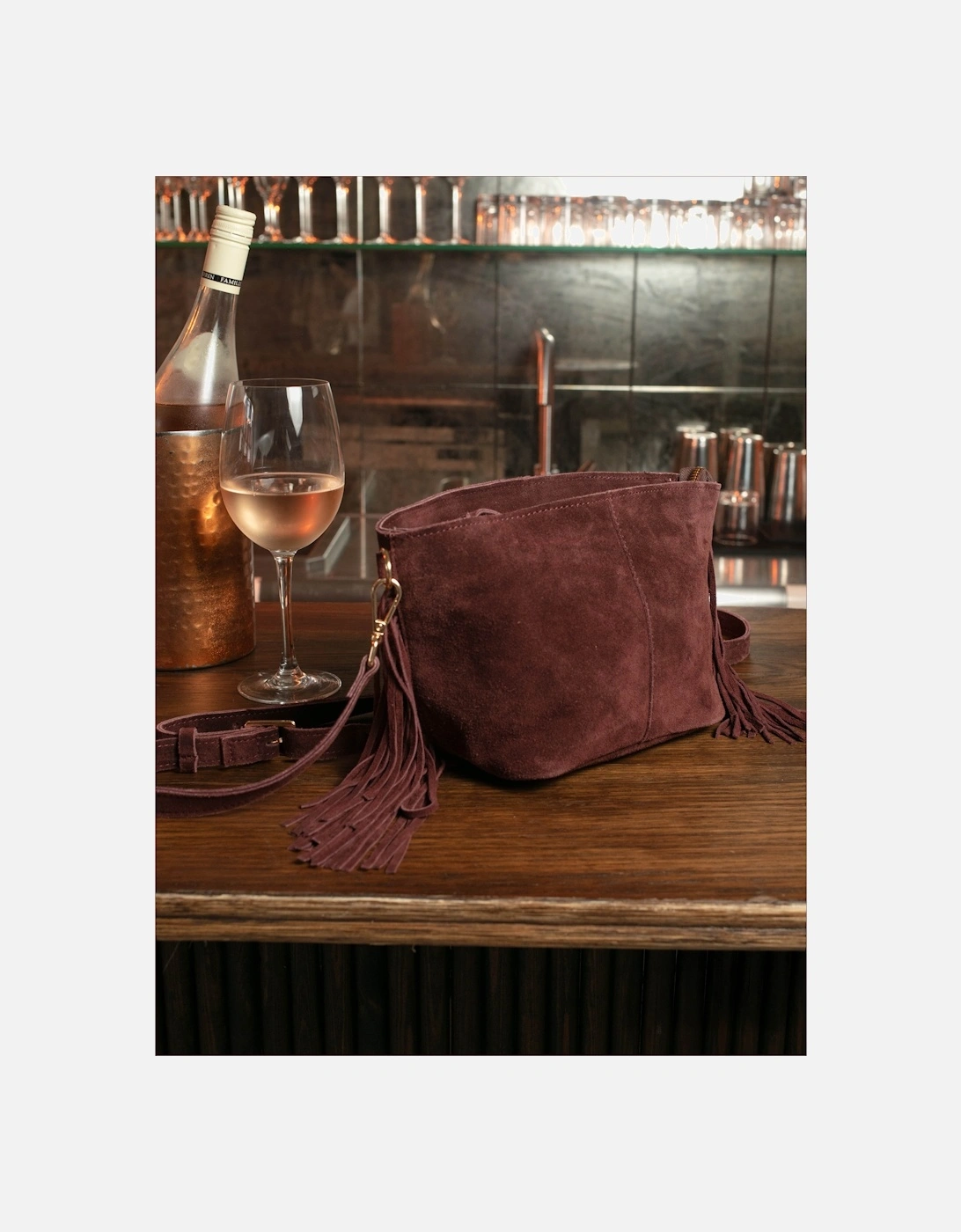 Kingston Tassle Cross Body Bag - Plum, 2 of 1