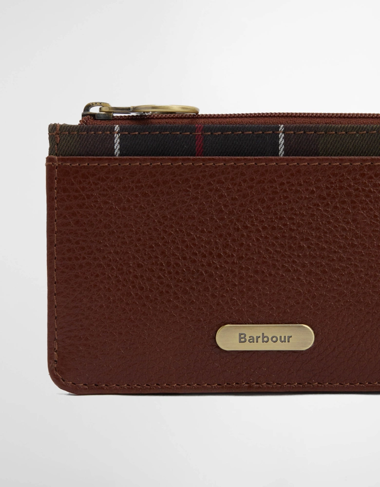Alder Womens Leather Card Holder - Brown/Classic