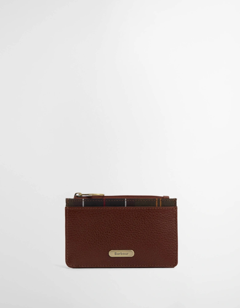 Alder Womens Leather Card Holder - Brown/Classic