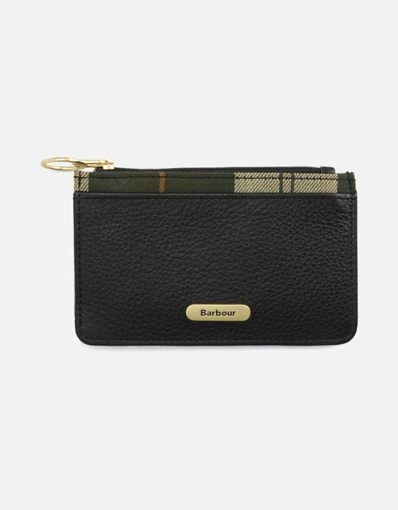 Alder Womens Leather Card Holder - Black/Ancient