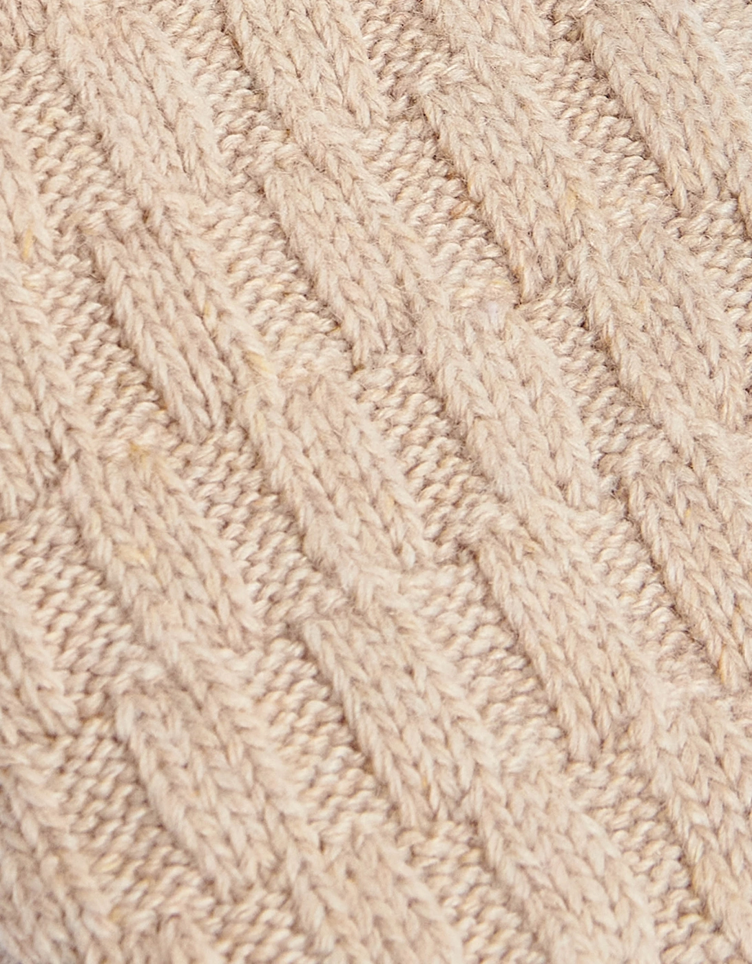 Cable Knit Womens Lounge Socks - Oatmeal