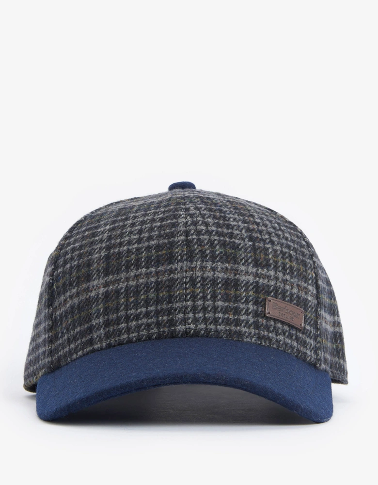 Clyde Mens Cap - Navy/Grey Plaid