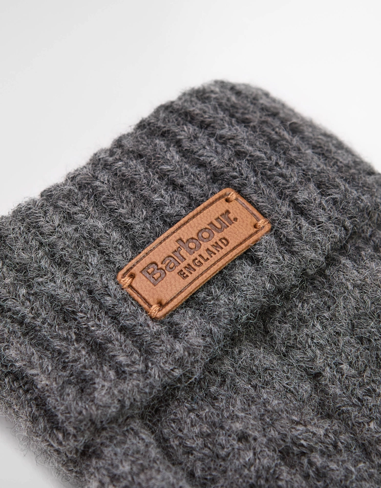 Elsdon Womens Knitted Mittens - Grey