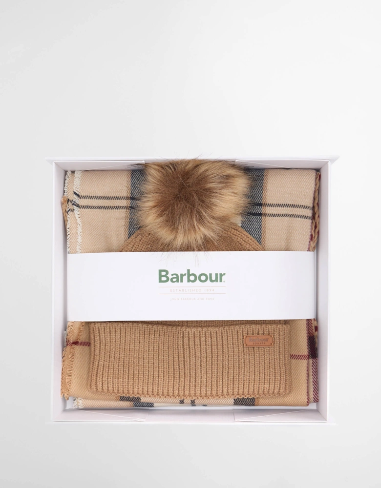 Dover Beanie & Hailes Scarf Gift Set - Hessian Tartan