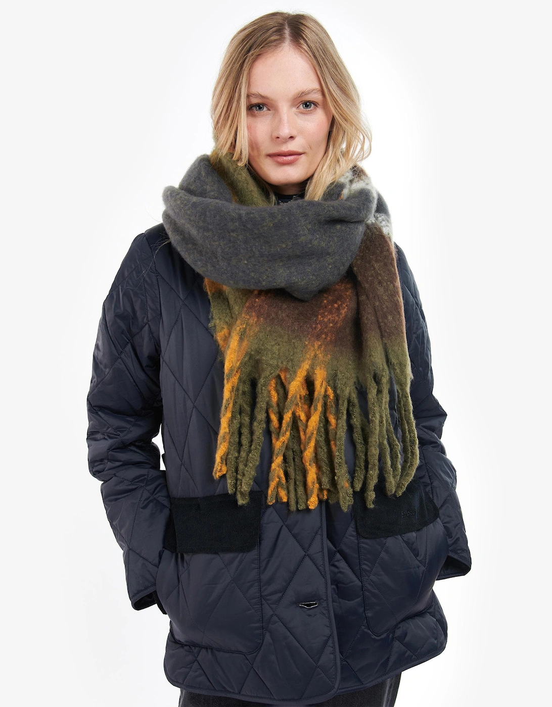Isla Tartan Womens Boucle Scarf - Classic, 7 of 6