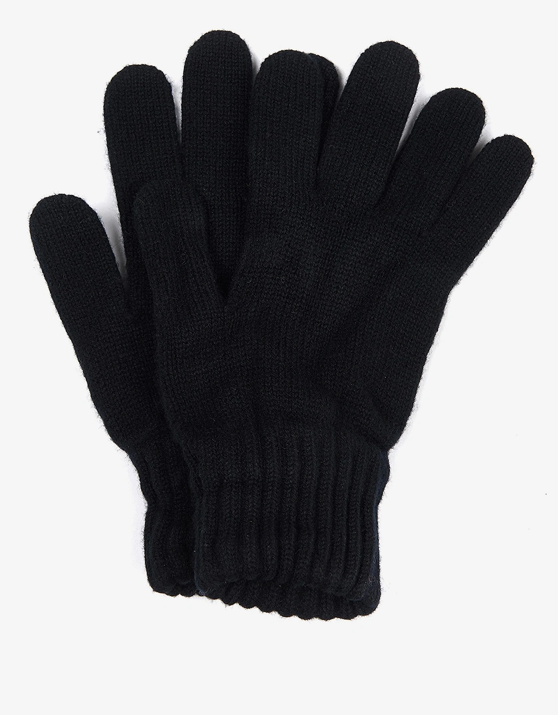 Men's Barbour Lambswool Mens Gloves - Black - Size: L