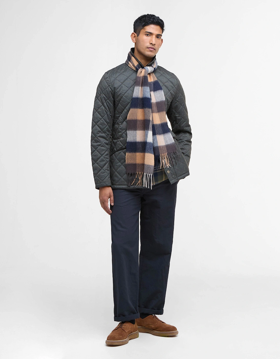 Large Tattersall Lambswool Scarf - Autumn Dress