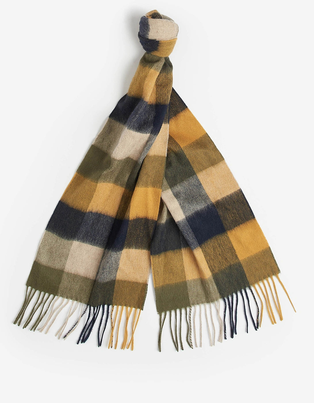 Large Tattersall Lambswool Scarf - Forest Mist, 6 of 5