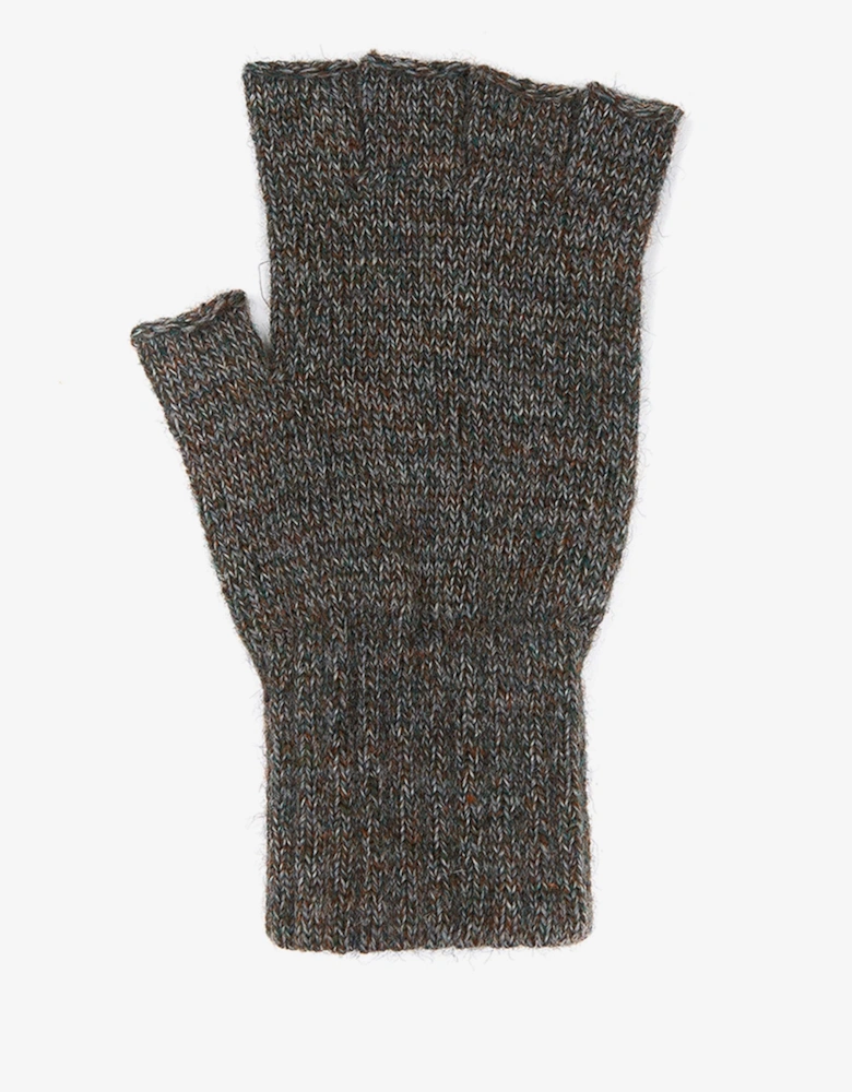Mens Fingerless Gloves - Green