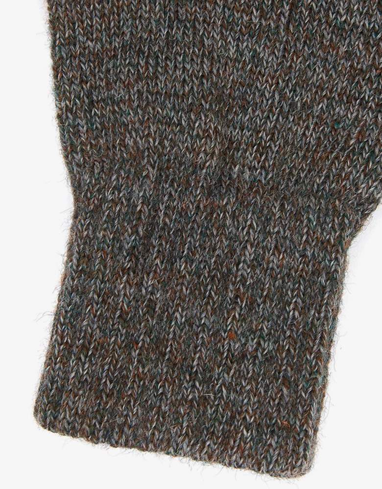 Mens Fingerless Gloves - Green