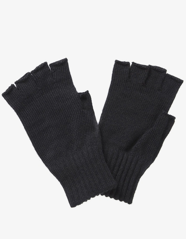 Mens Fingerless Gloves - Black
