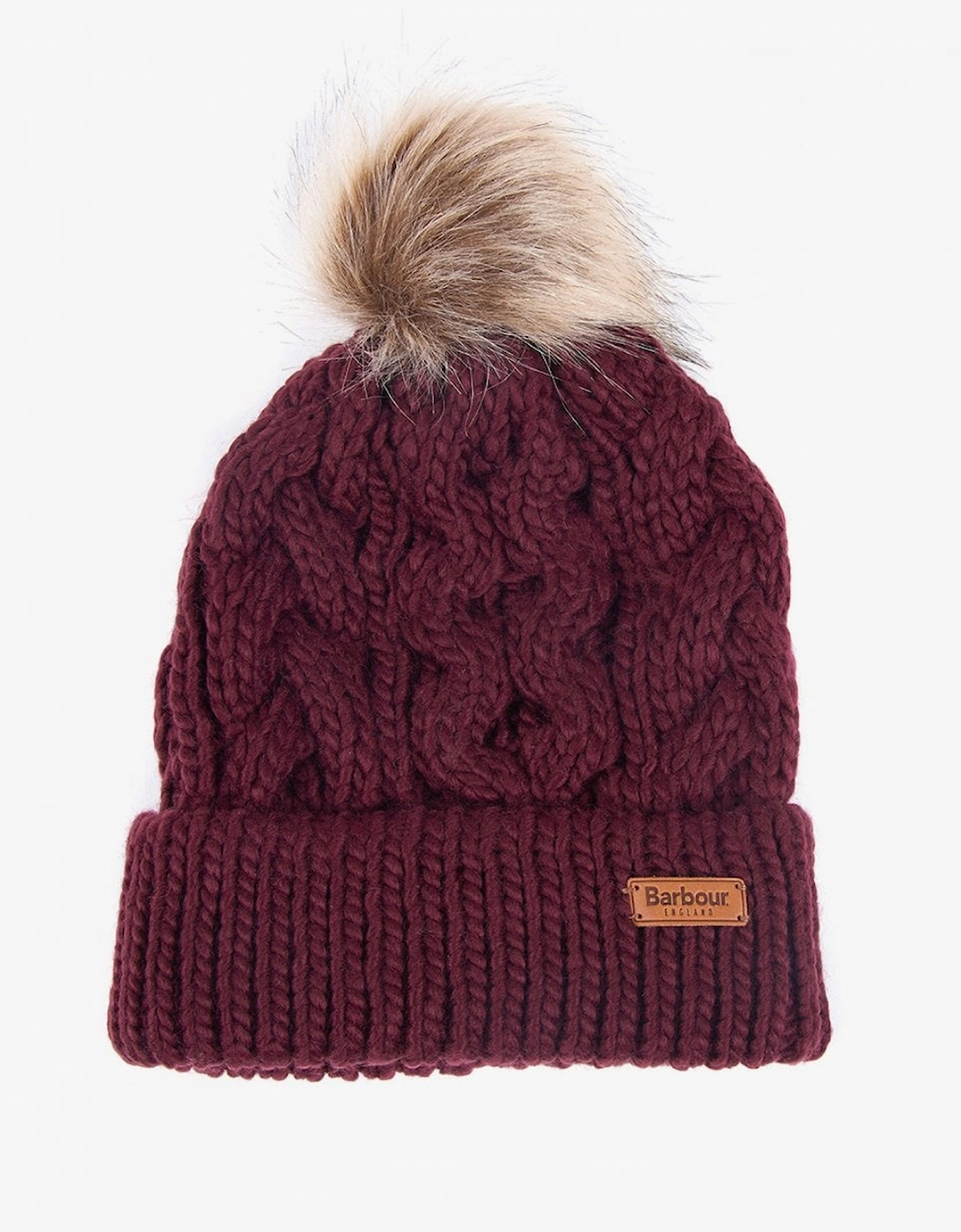 Women's Barbour Penshaw Womens Beanie - Bordeaux - Red - Size: ONE size