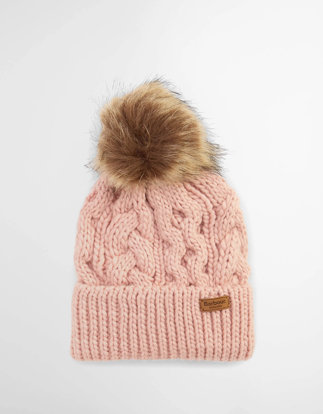 Women's Barbour Penshaw Womens Beanie - Pink Blush - Size: ONE size