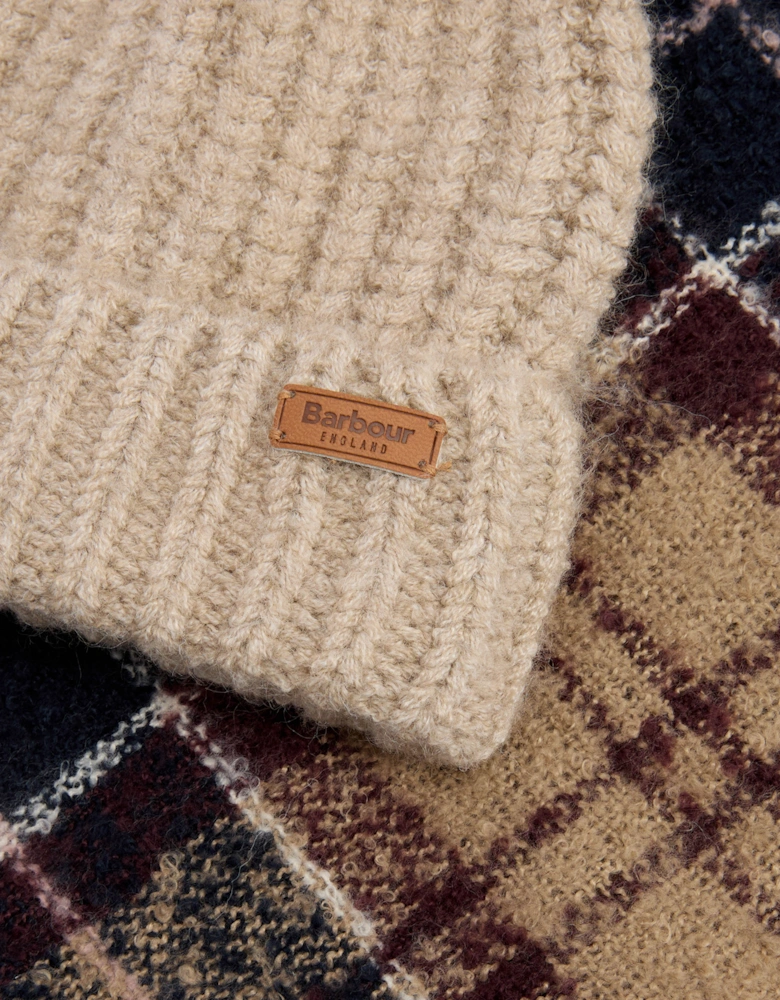 Saltburn Beanie & Tartan Scarf Set - Gardenia Tartan