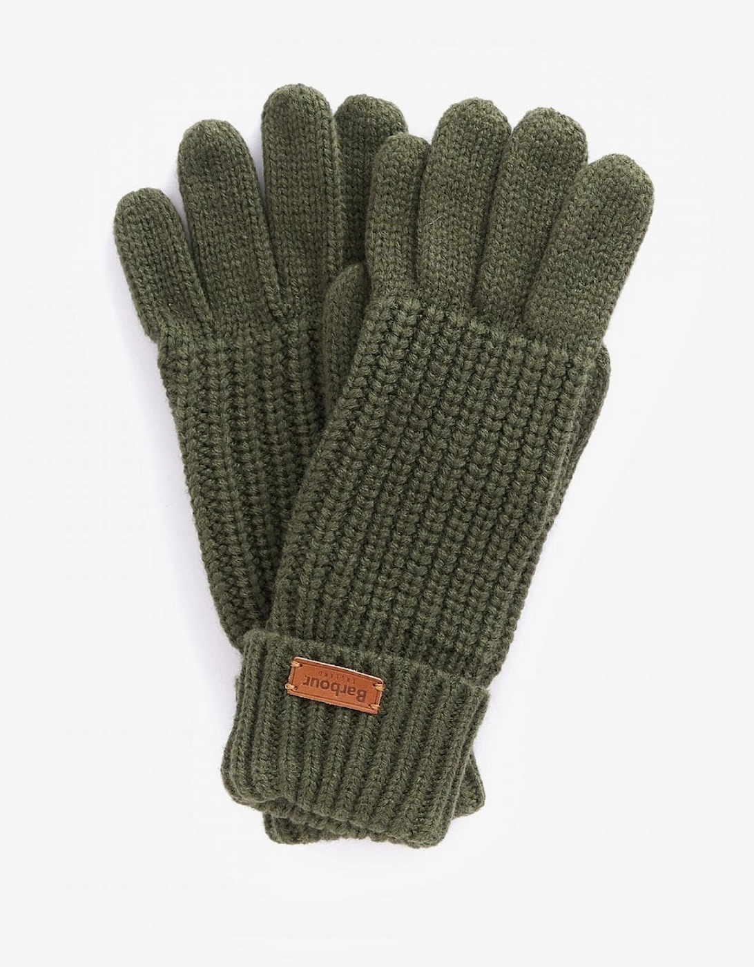 Saltburn Womens Knitted Gloves - Olive, 4 of 3