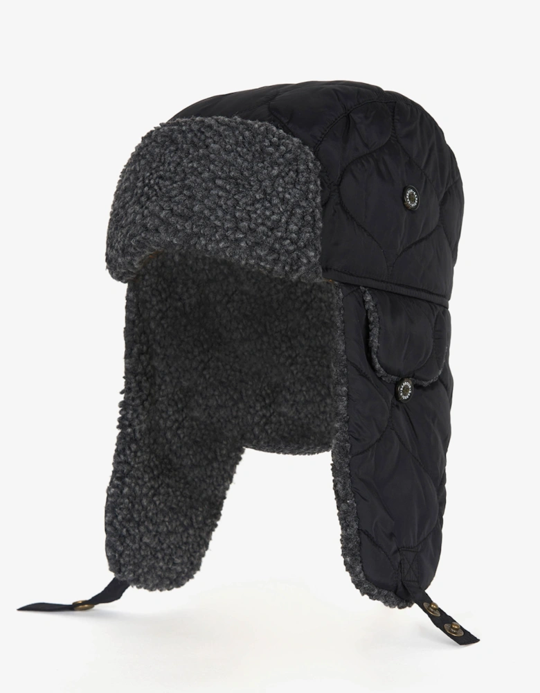 Sandbay Quilted Mens Trapper - Black