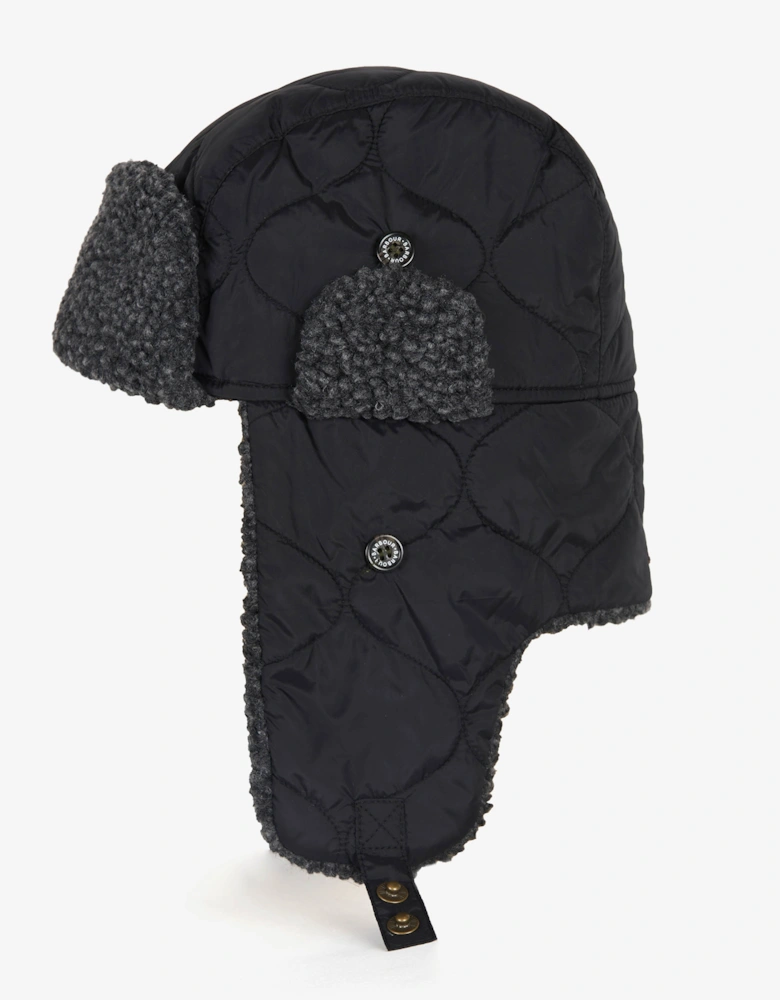 Sandbay Quilted Mens Trapper - Black