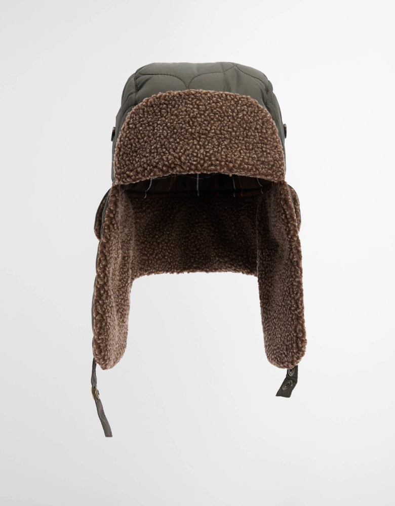 Sandbay Quilted Mens Trapper - Olive
