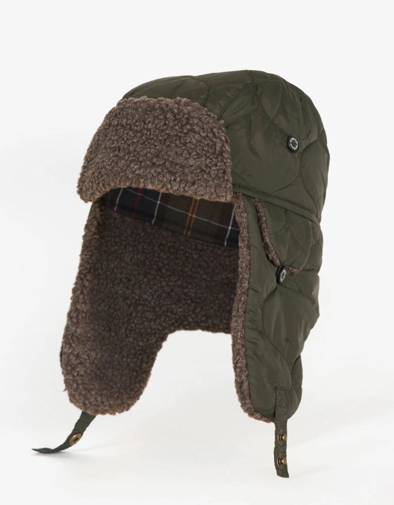 Sandbay Quilted Mens Trapper - Olive
