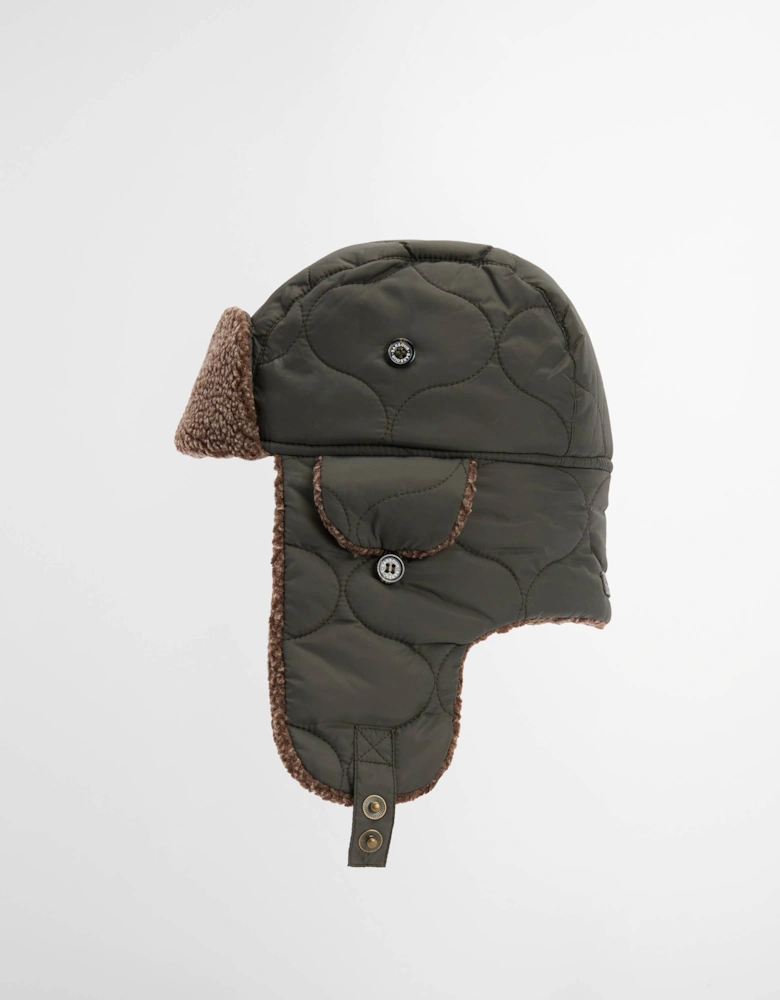 Sandbay Quilted Mens Trapper - Olive