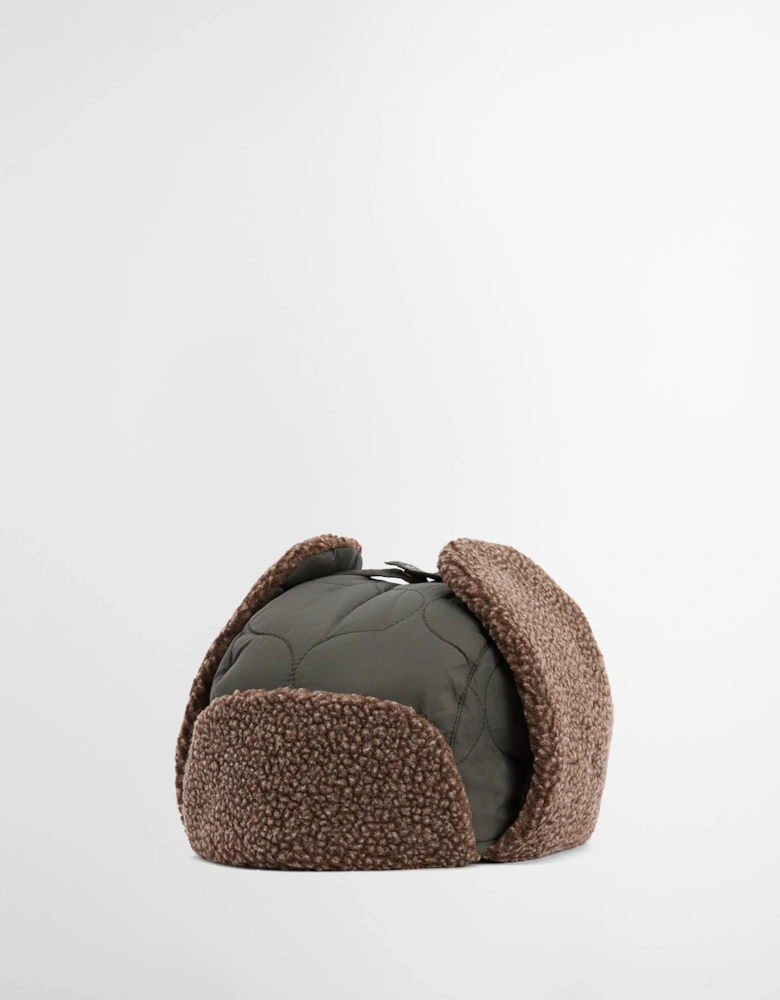 Sandbay Quilted Mens Trapper - Olive