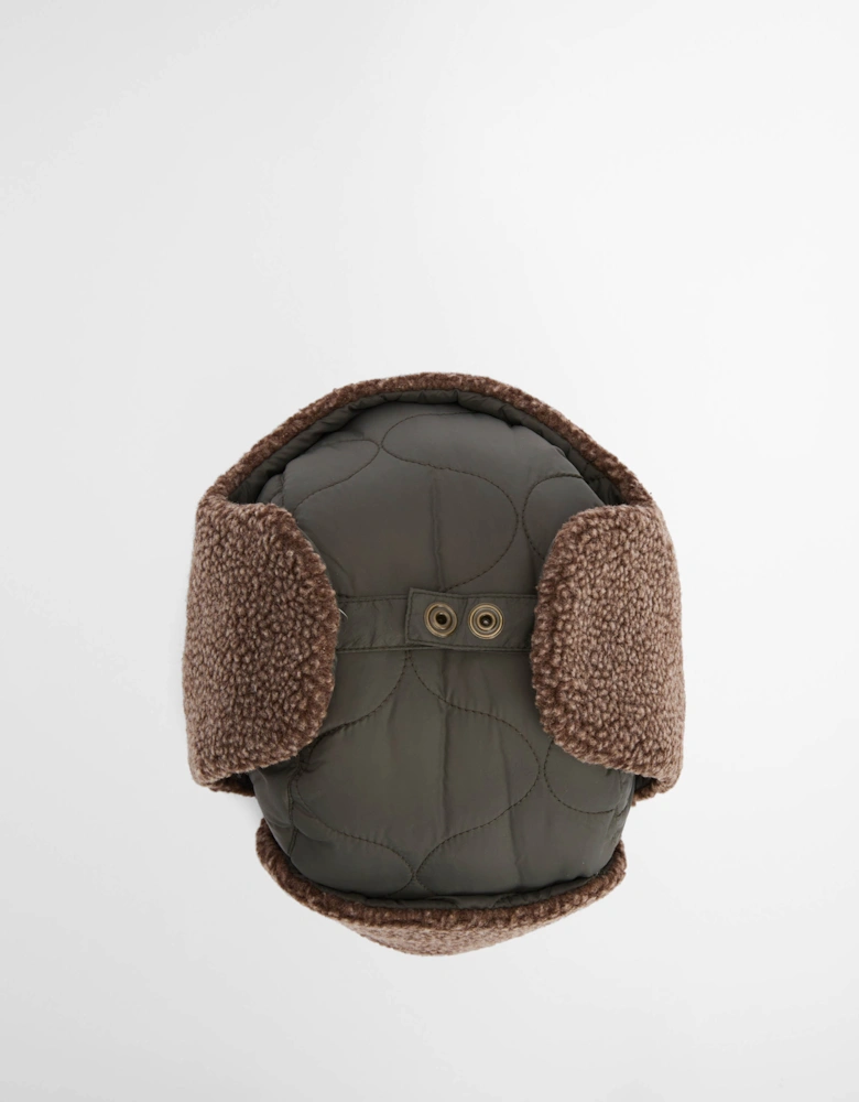 Sandbay Quilted Mens Trapper - Olive
