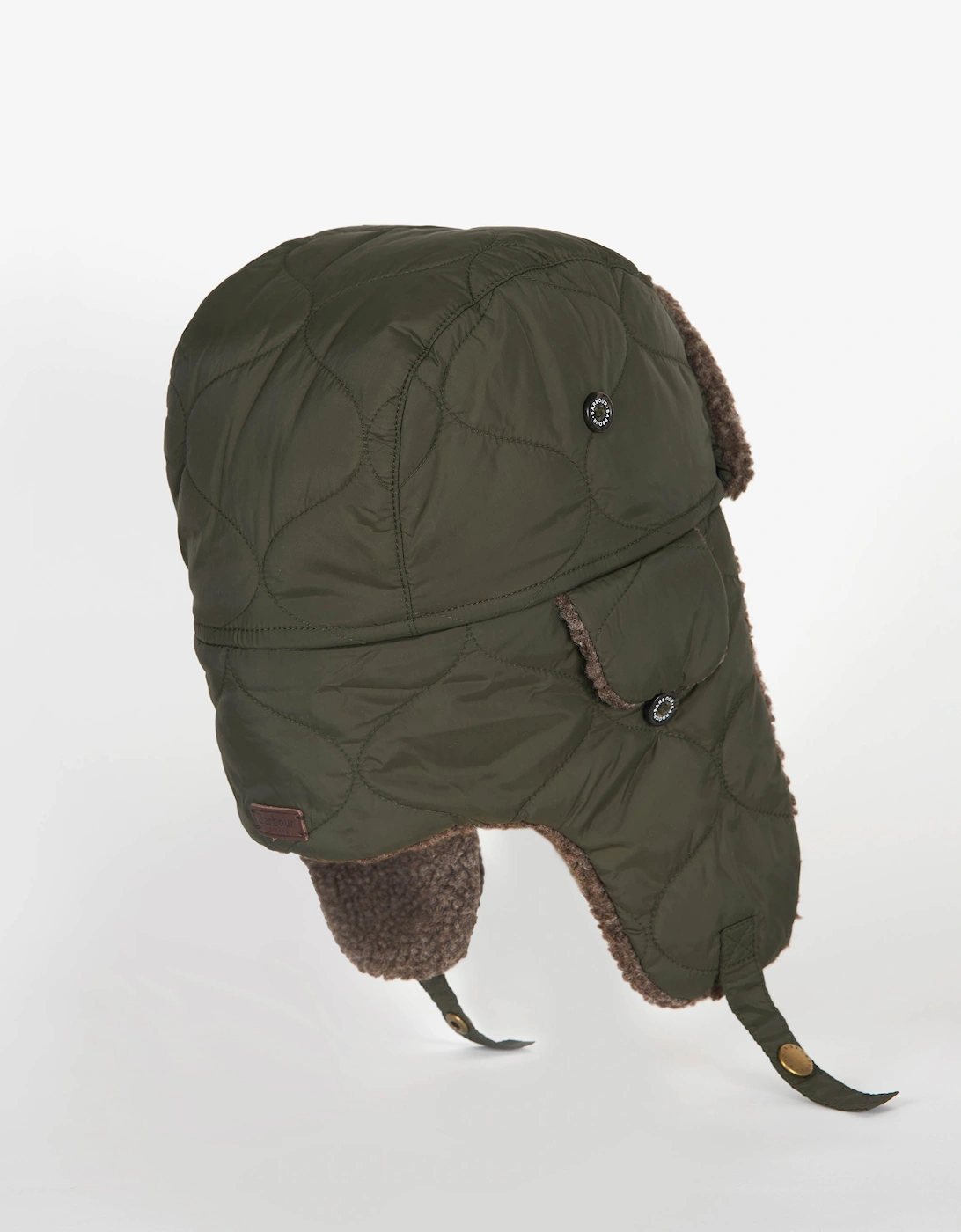 Sandbay Quilted Mens Trapper - Olive