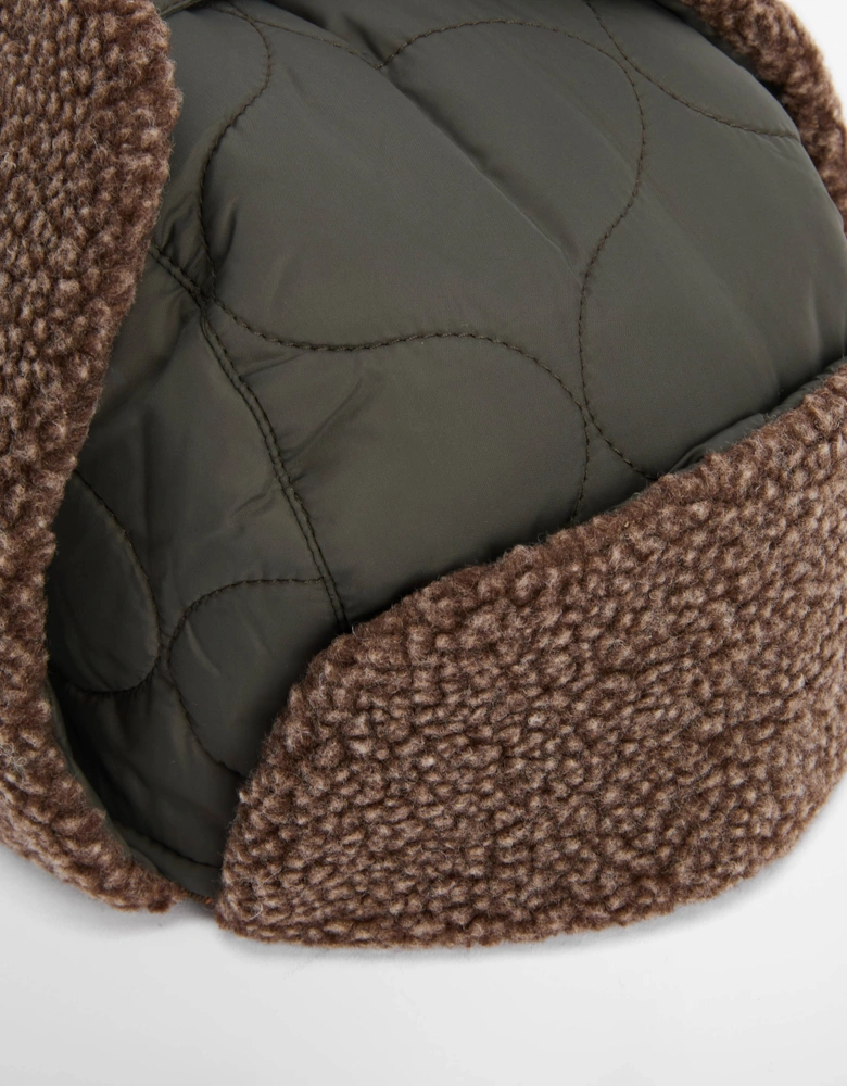 Sandbay Quilted Mens Trapper - Olive