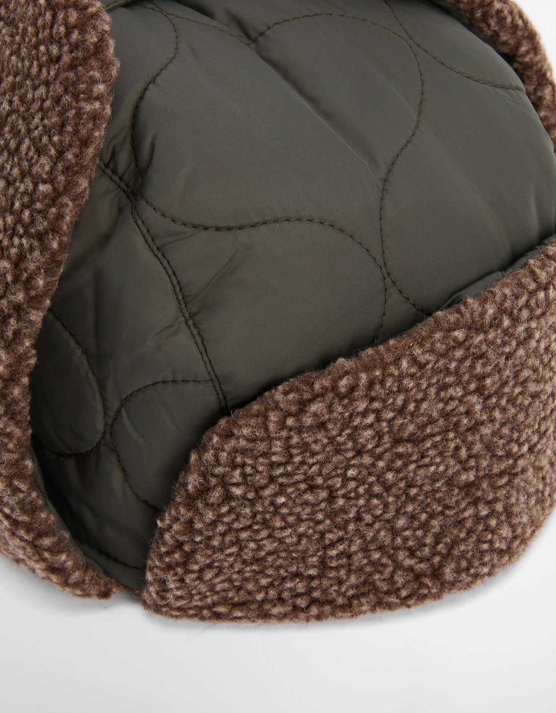 Sandbay Quilted Mens Trapper - Olive