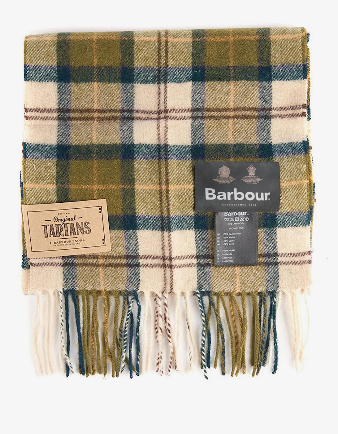 Tartan Unisex Lambswool Scarf - Ancient