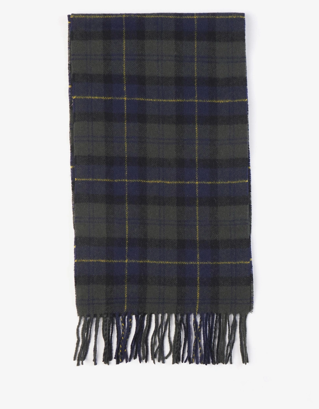 Tartan Unisex Lambswool Scarf - Olive Night
