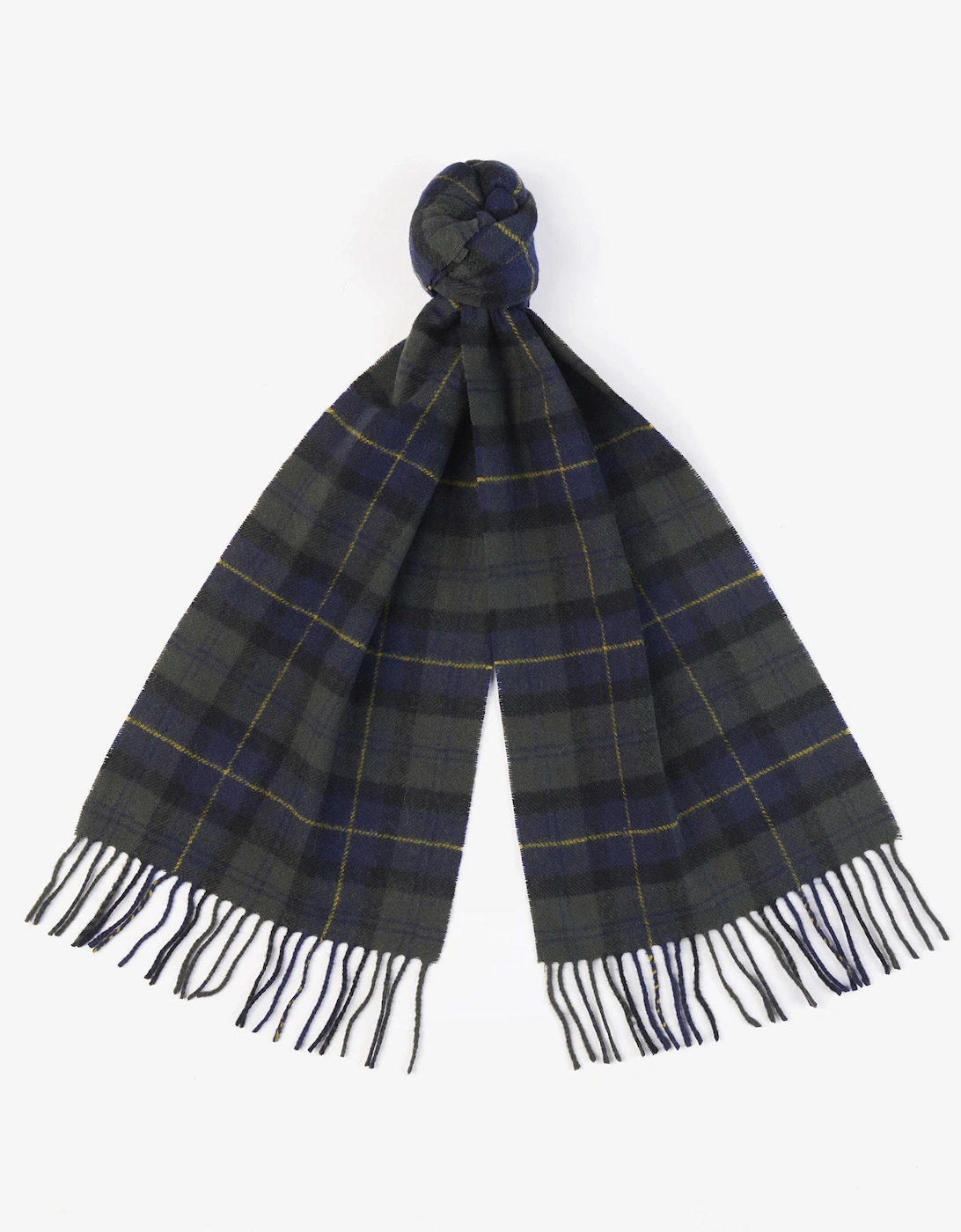 Tartan Unisex Lambswool Scarf - Olive Night