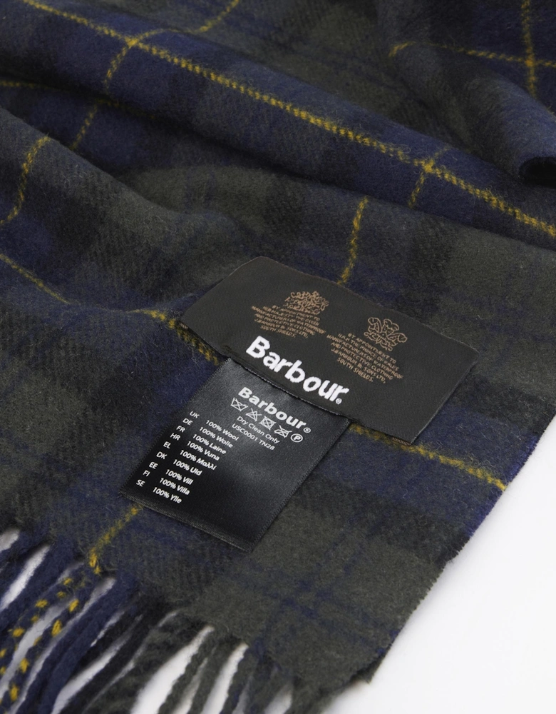 Tartan Unisex Lambswool Scarf - Olive Night