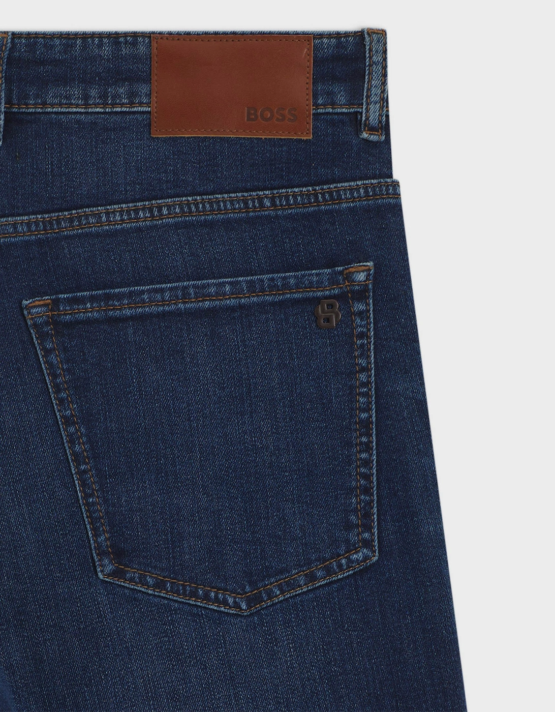 BOSS Orange Delaware Mens Slim-Fit Jeans in Blue Comfort-Stretch Denim  - Medium Blue 421