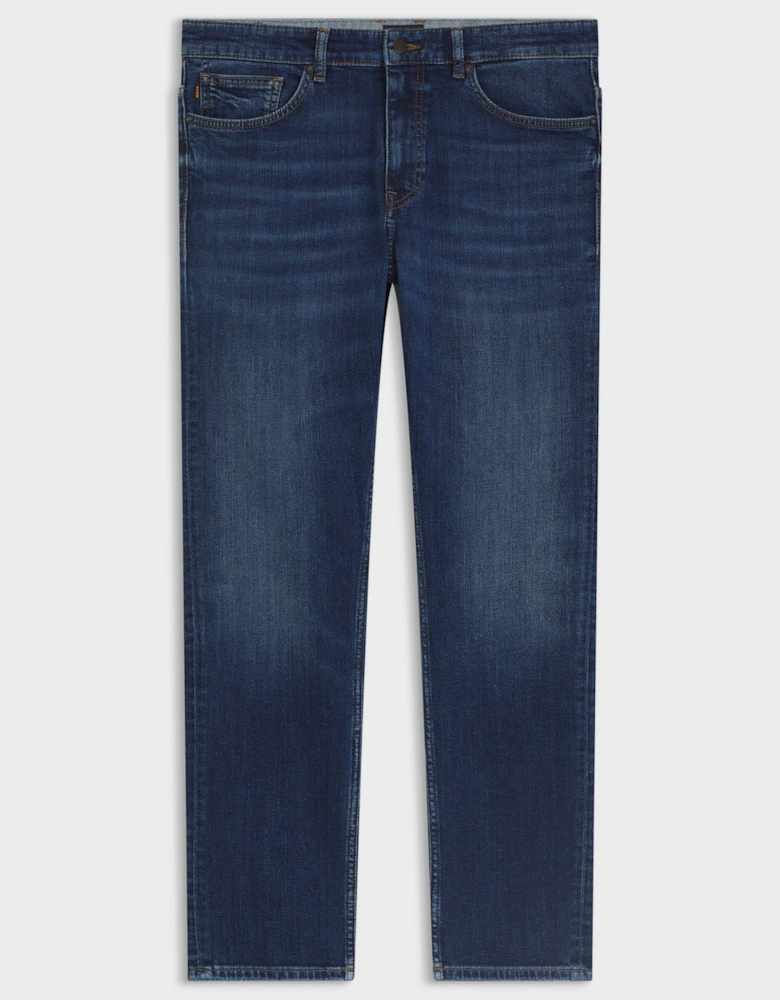 BOSS Orange Delaware Mens Slim-Fit Jeans in Blue Comfort-Stretch Denim  - Medium Blue 421